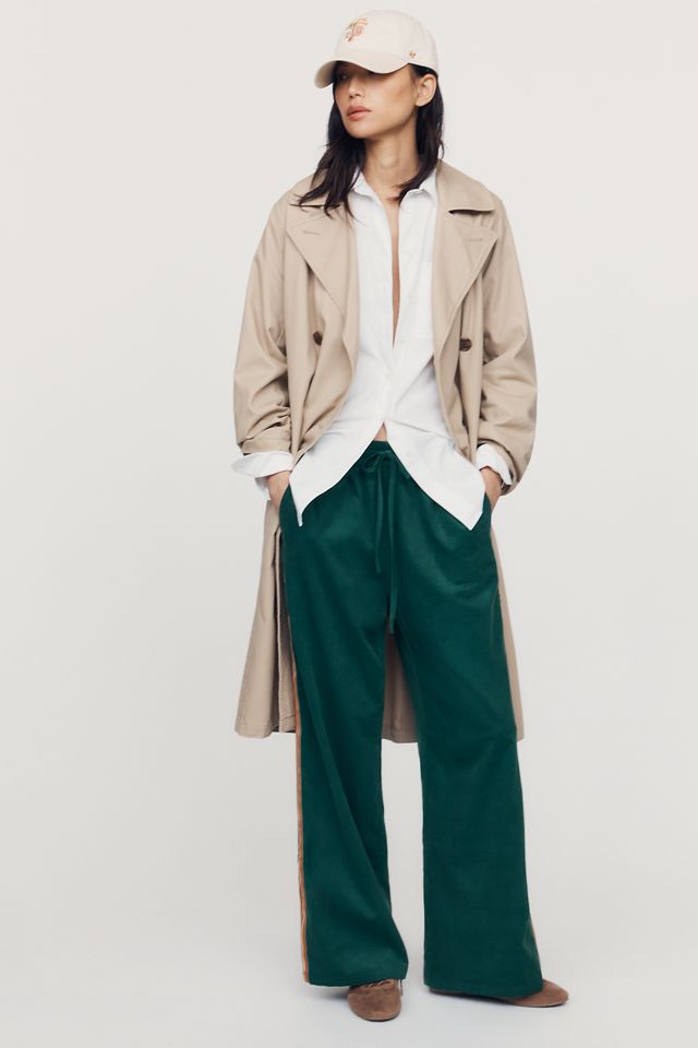 Maeve Brooklin Corduroy High-Rise Wide-Leg Pants #3