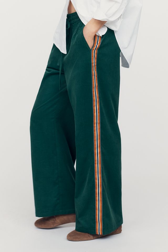 Maeve Brooklin Corduroy High-Rise Wide-Leg Pants #4