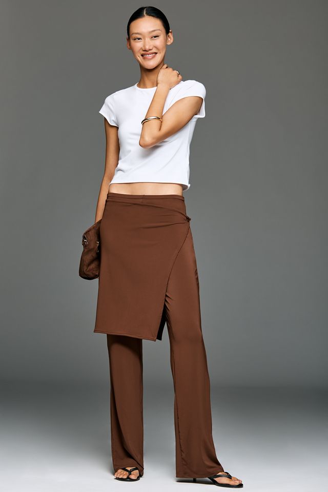 By Anthropologie Wrap Skirt Pants #3