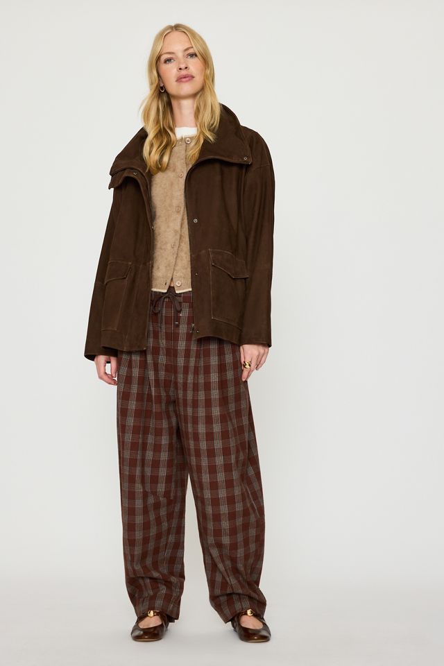 Pantalones de Barril Cepillados a Cuadros Billie By Anthropologie #1