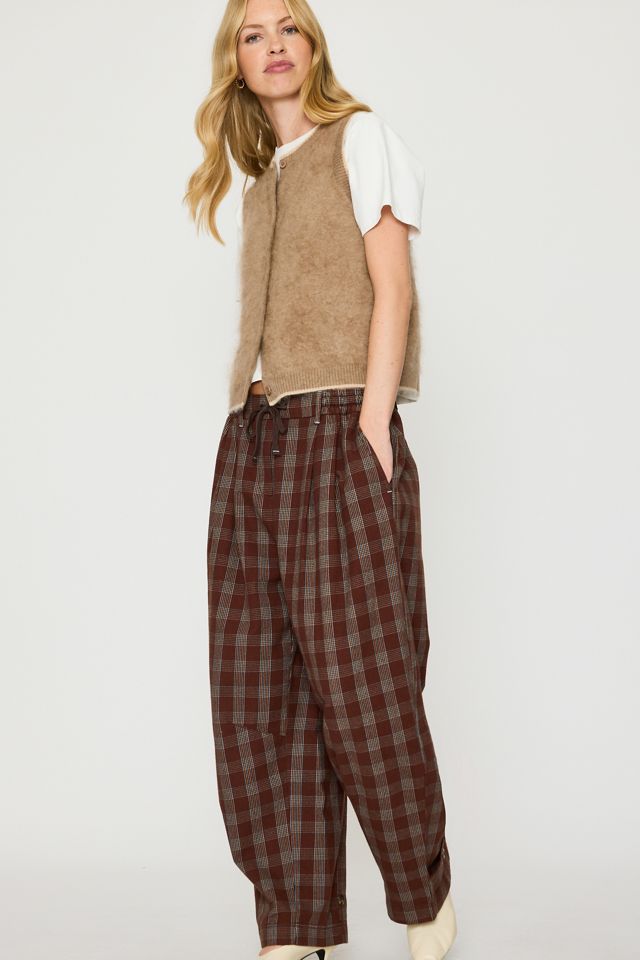 Pantalones de Barril Cepillados a Cuadros Billie By Anthropologie #3
