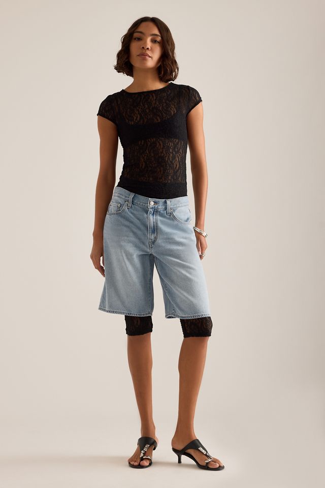 ESTHE Sheer Lace Capri Pants #3