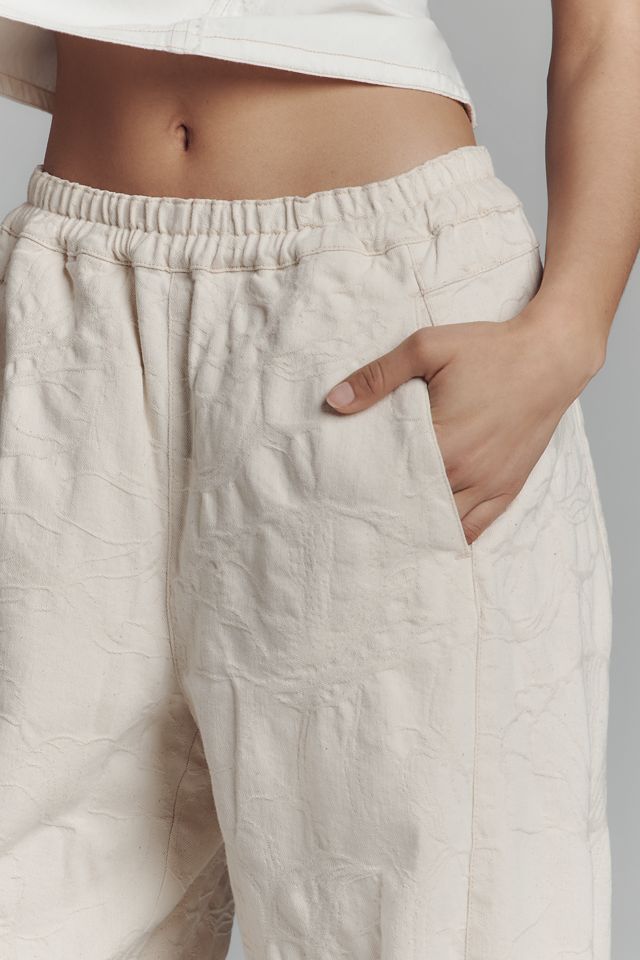 The Izzie Relaxed Pull-On Barrel Pants by Pilcro: Jacquard Edition #2