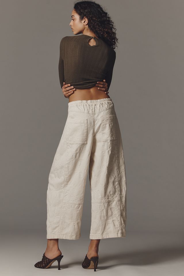 Pilcro Izzie Relaxed Jacquard Pull-On Barrel Pants #4