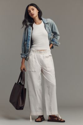 Pilcro Crop Wide-Leg Workwear Pants