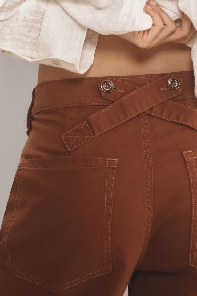 Pilcro Puddle Curve Wide-Leg Pants | Anthropologie
