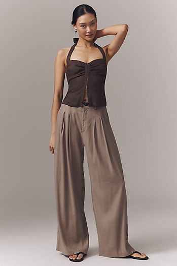 Cloth & Stone Pleated Wide-Leg Pants | Anthropologie Cloth & Stone Pleated Wide-Leg Pants | Anthropologie