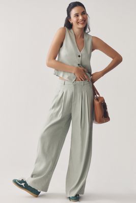 Eyelet Wide-Leg Pants | Anthropologie