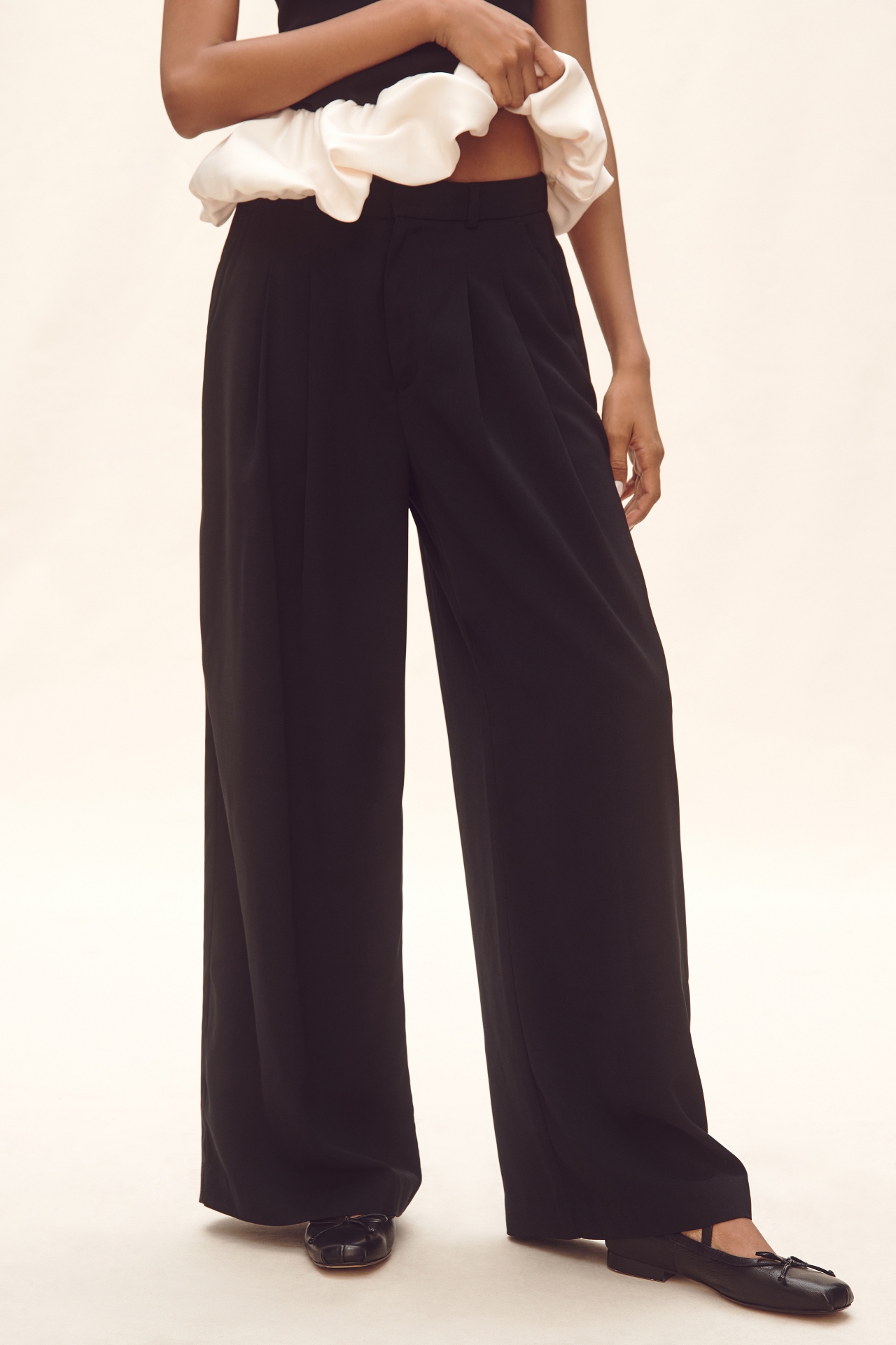 Maeve Wide-Leg Trouser Pants