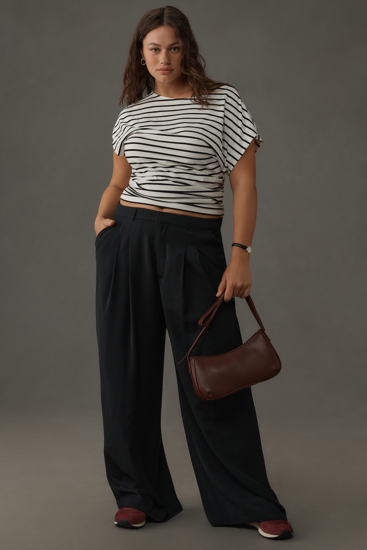 Maeve Wide-Leg Trouser Pants