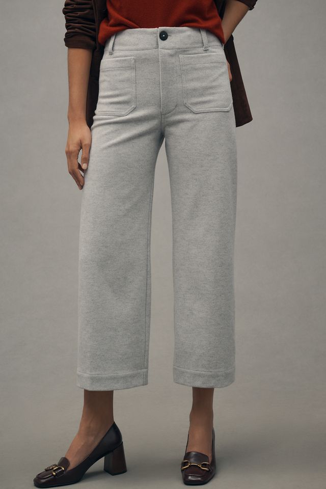 The Colette Brushed Knit Crop Wide-Leg Pants by Maeve #1