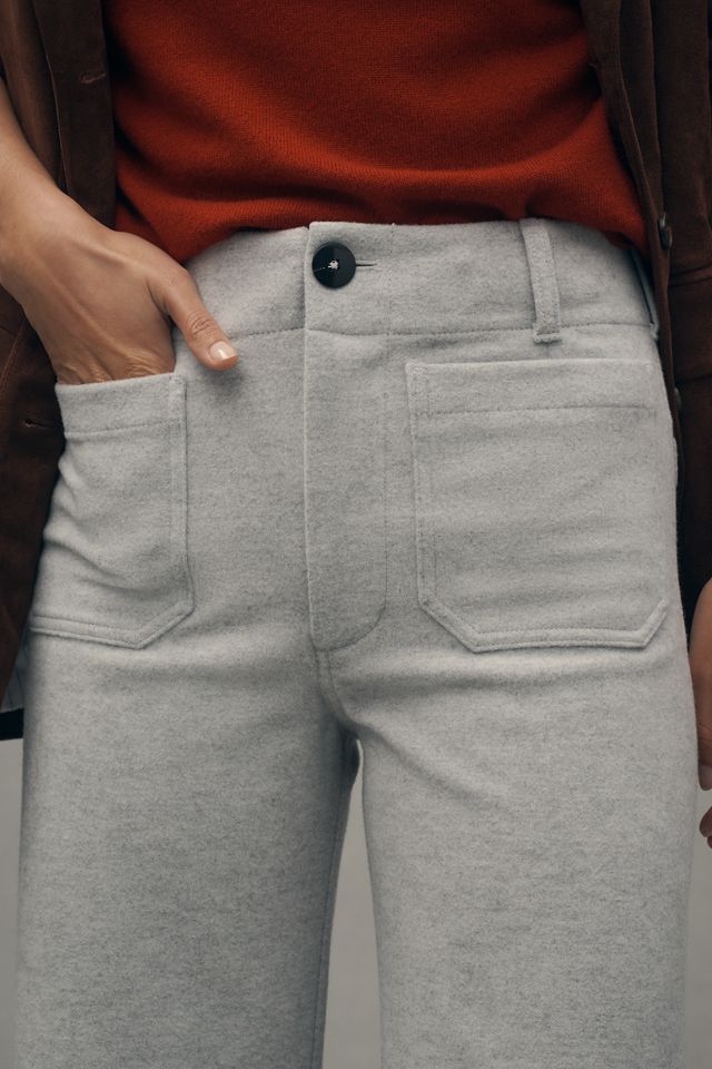 The Colette Brushed Knit Crop Wide-Leg Pants by Maeve #3