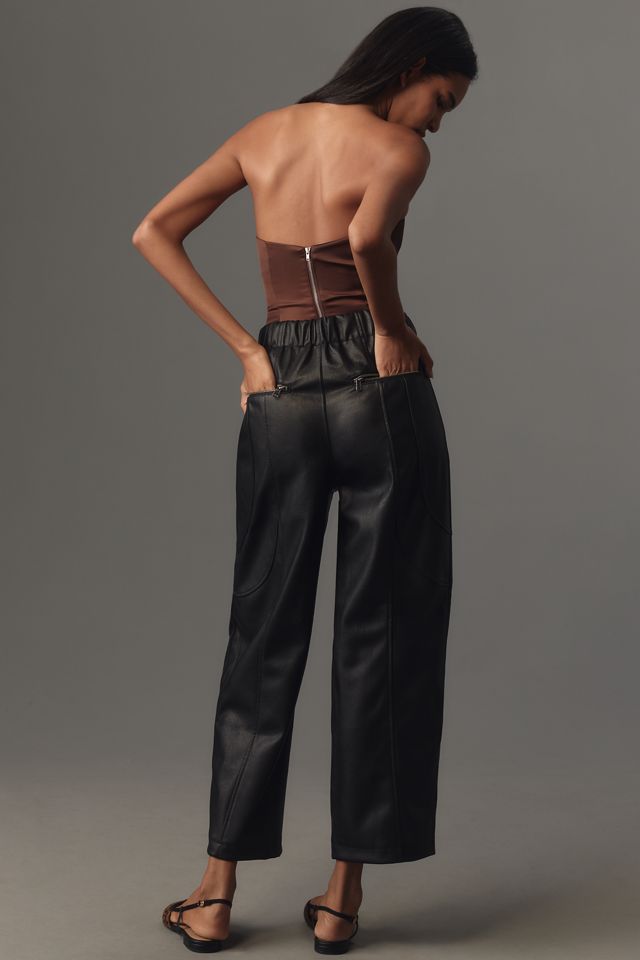 Pantalones Barrel Con Cinturón de Anthropologie #3