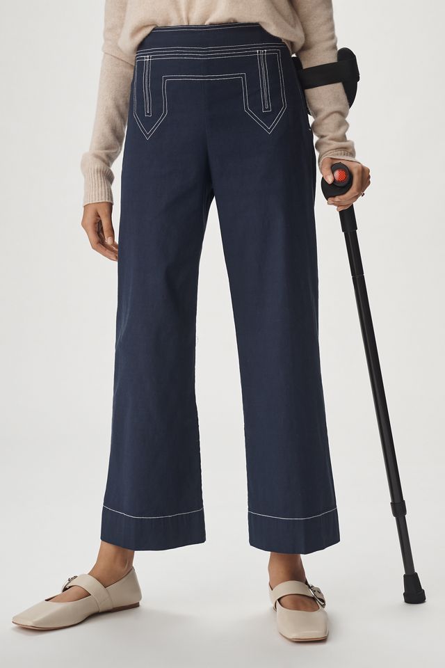 The Colette Sailor Crop Wide-Leg Pants by Maeve #1