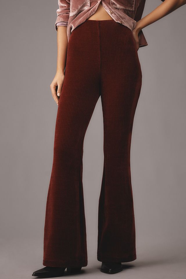 By Anthropologie Chenille Flared Trousers #1