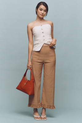 Maeve The Colette Ruffled Cropped Wide-leg Pants By : Magic Fabric Edition