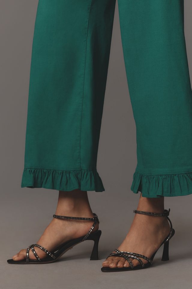 The Colette Magic Fabric Ruffle-Hem Crop Wide-Leg Pants by Maeve #2