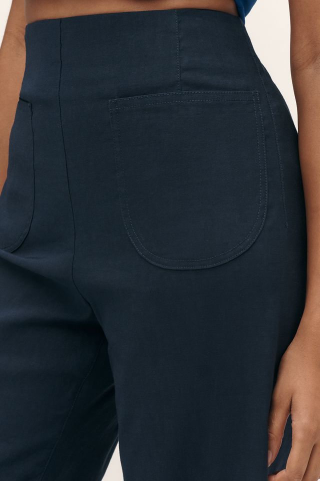 The Colette Magic Fabric Ruffle-Hem Crop Wide-Leg Pants by Maeve #3