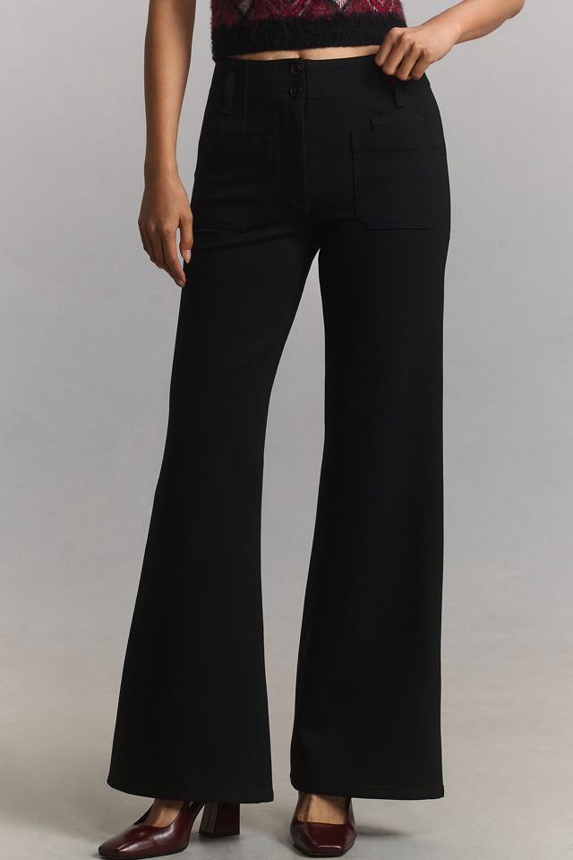 The Junie High-Rise Wide-Leg Flare Pants by Maeve #1
