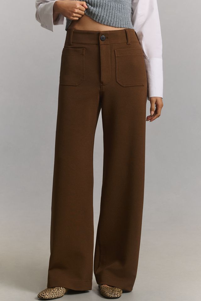 The Colette Knit Full-Length Wide-Leg Pants by Maeve #1