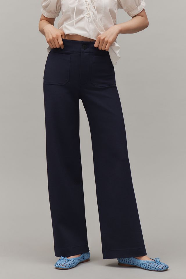 The Colette Knit Full-Length Wide-Leg Pants by Maeve #1