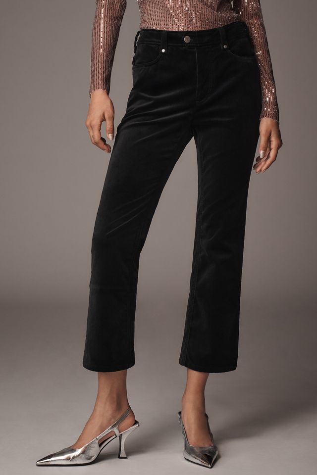 Pilcro Solid Velvet Moto Crop Pants #1