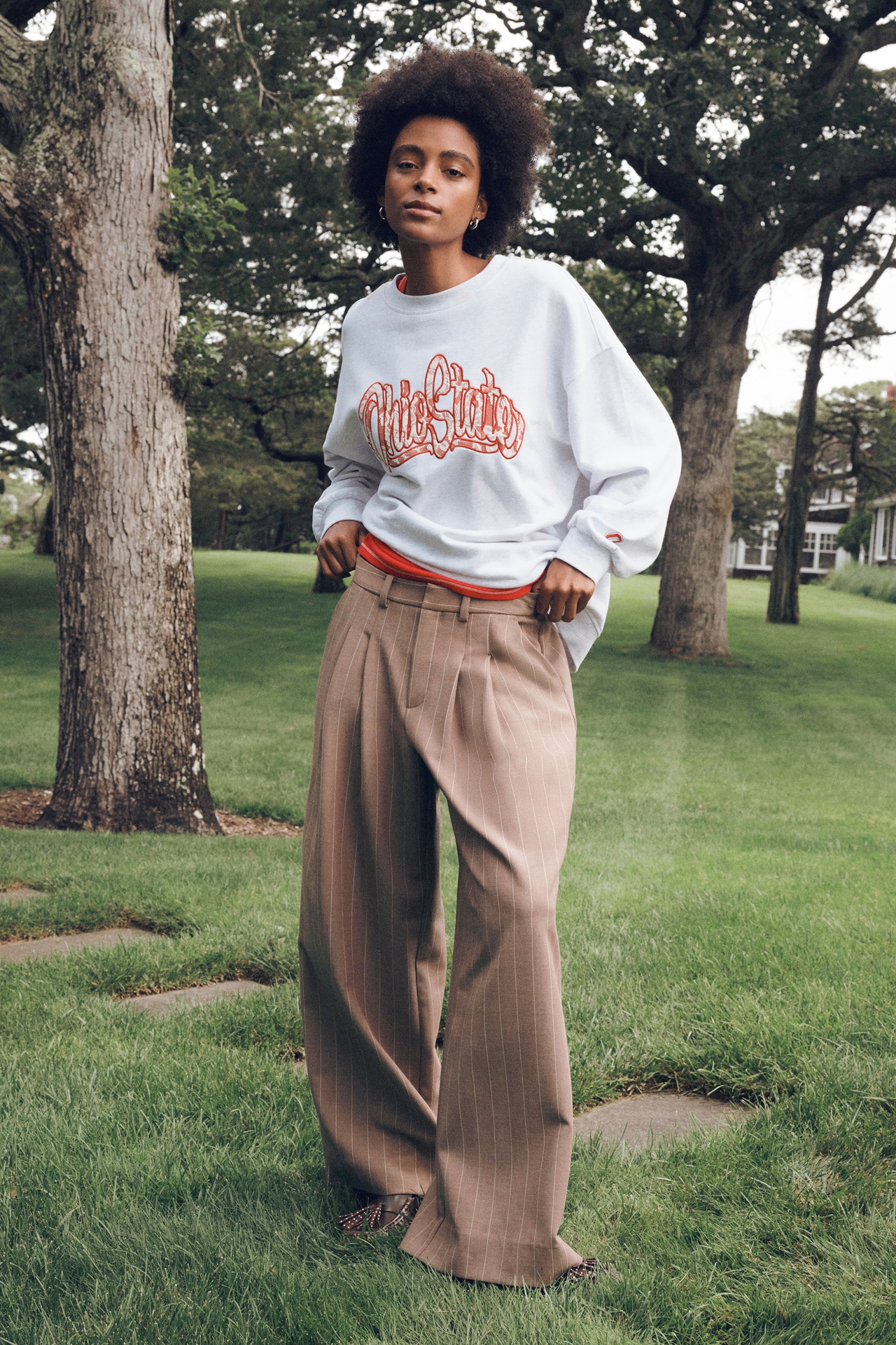 The Avery Pleated Wide-Leg Trousers by Maeve ​