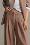 The Avery Pleated Wide-Leg Trousers by Maeve ​