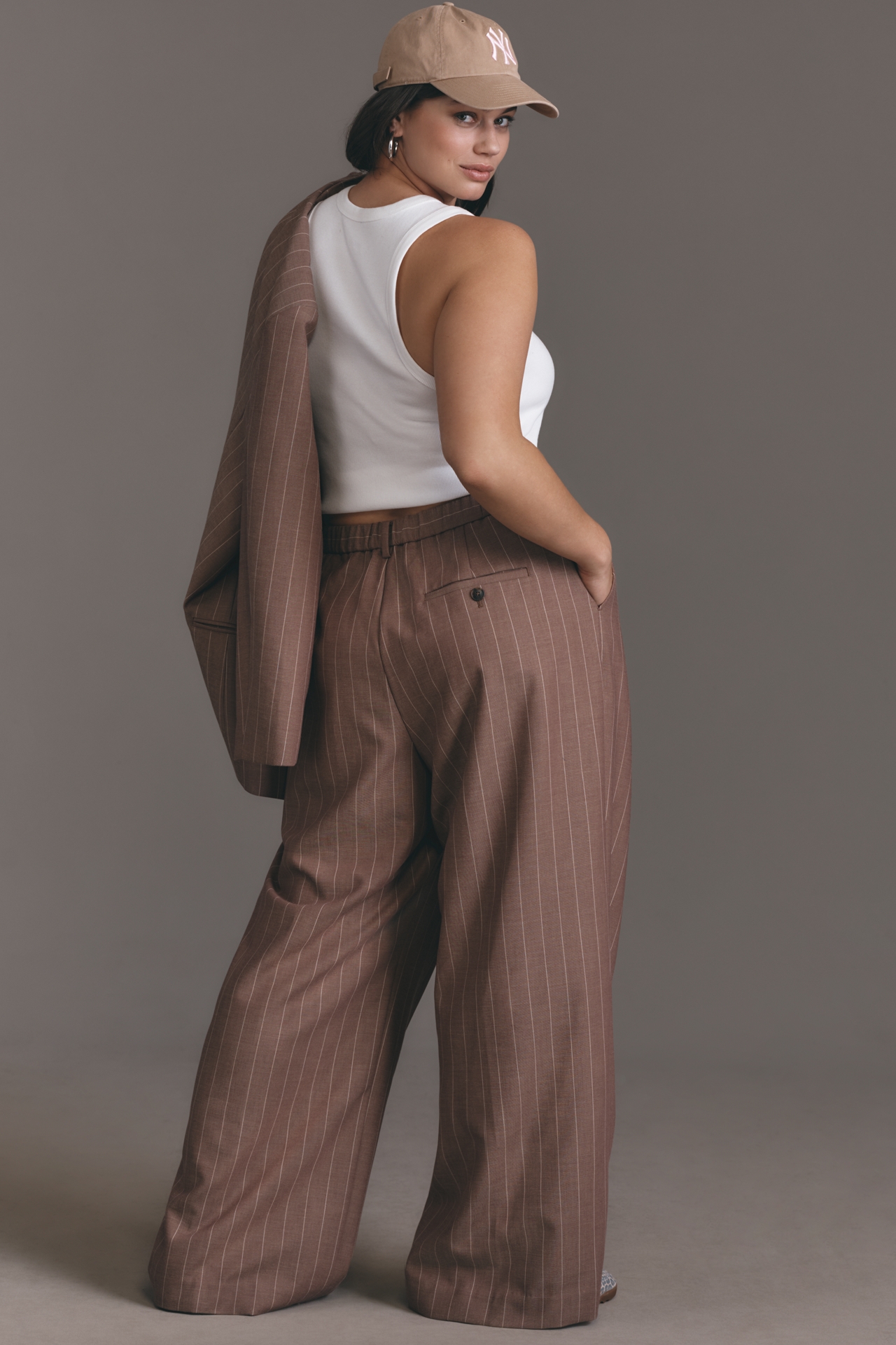The Avery Pleated Wide-Leg Trousers by Maeve ​