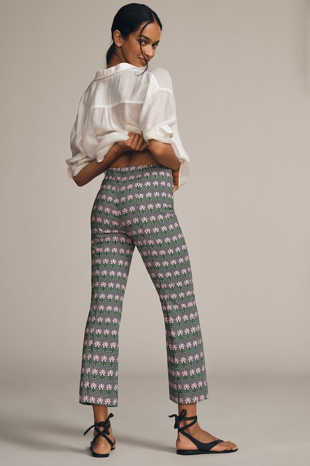 The Margot Kick-Flare Crop Pants by Maeve: Floral Houndstooth Edition #3