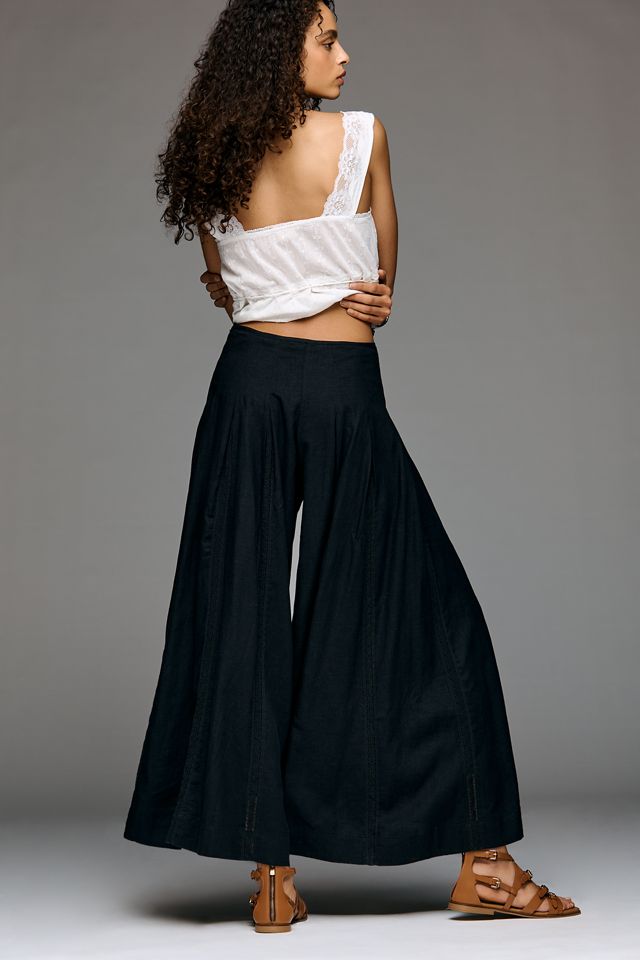 By Anthropologie Linen Blend Pleated Wide-Leg Pants | Anthropologie