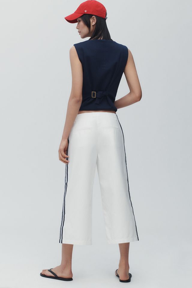 Maeve Side-Stripe Gaucho Pants #4