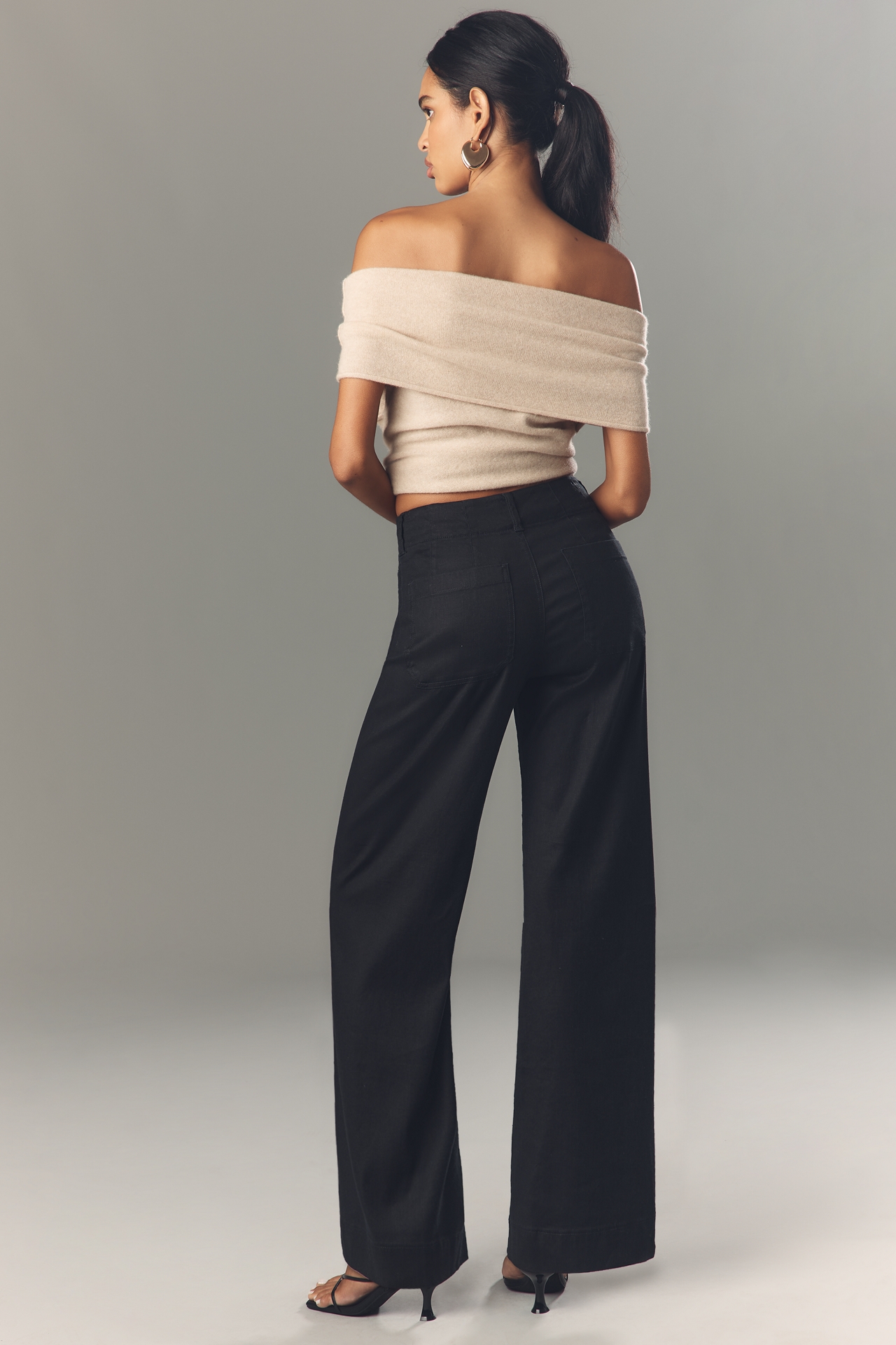 The Colette Linen Full-Length Wide-Leg Pants by Maeve