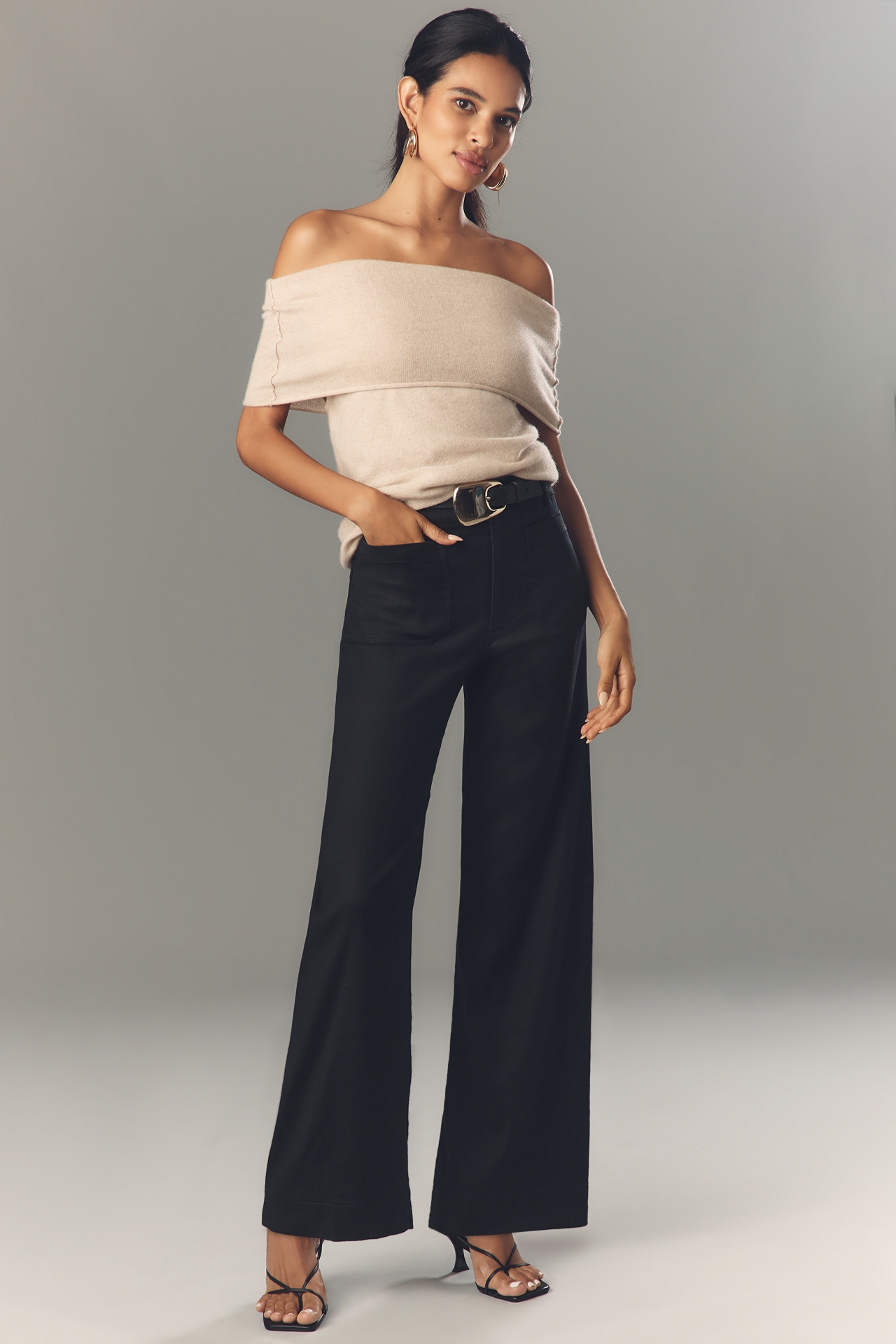 The Colette Linen Full-Length Wide-Leg Pants by Maeve