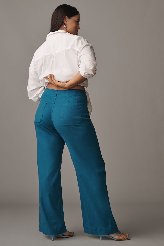 The Colette Linen Full-Length Wide-Leg Pants by Maeve #5