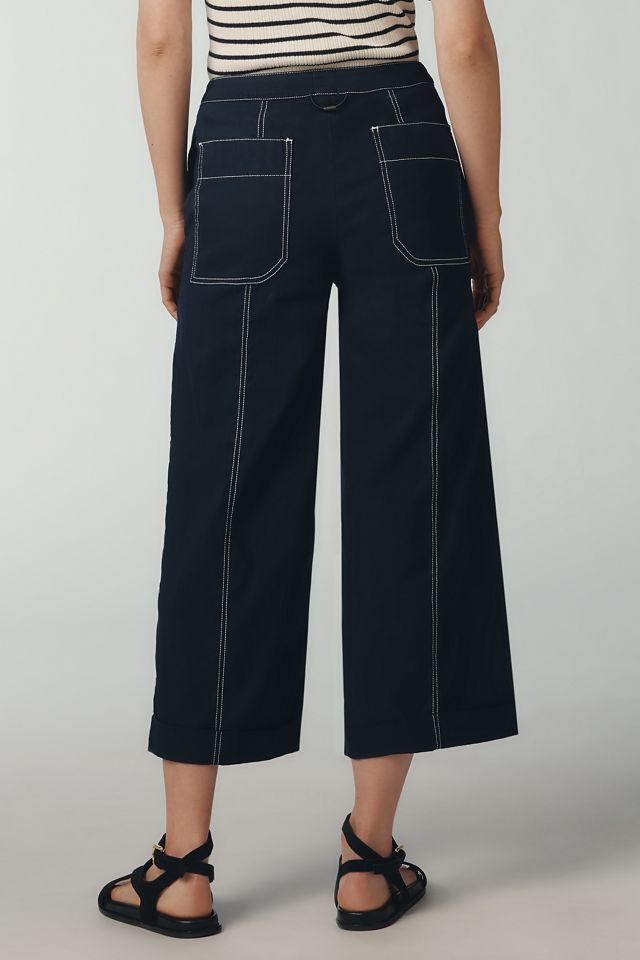 Maeve High-Rise Sailor Crop Barrel Pants #2