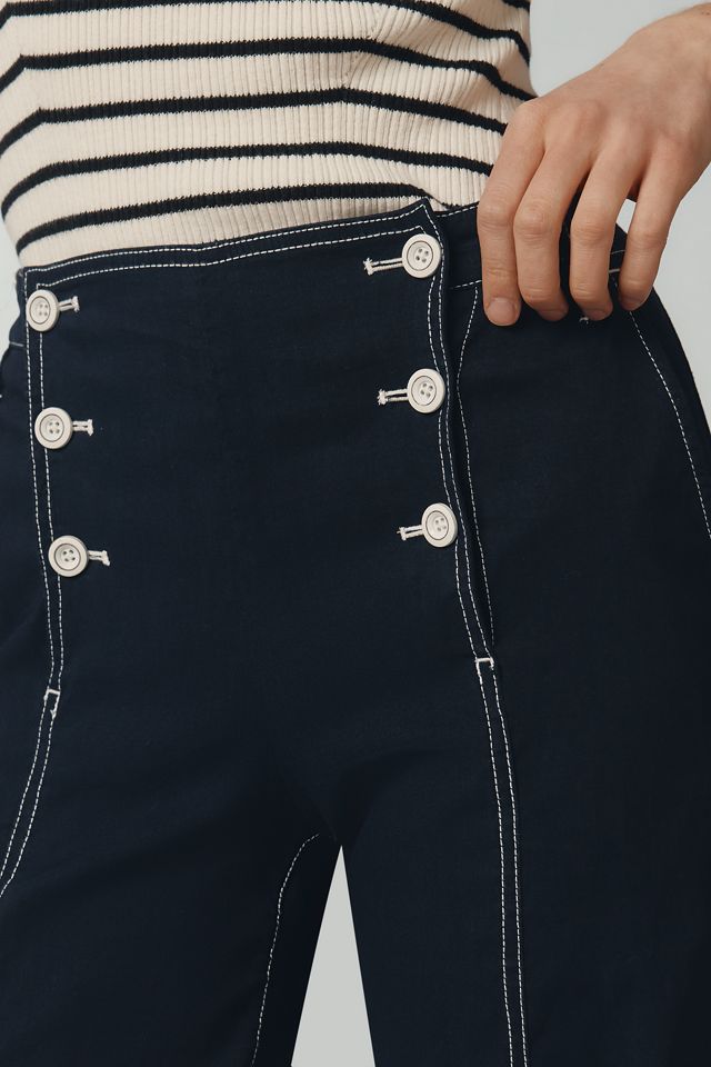 Maeve High-Rise Sailor Crop Barrel Pants #3