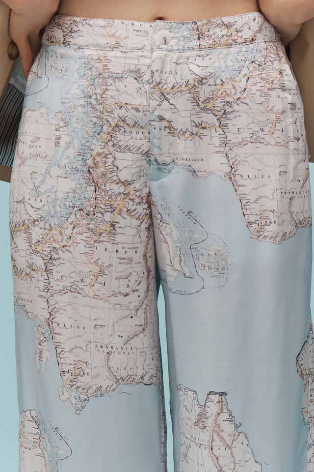 Maeve Draped Printed Gaucho Pants #3