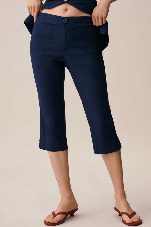 Maeve Linen Blend Capri Pants #1