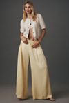 The Tobie Button-Front Pleated Shirt Dress by Exquise: Linen Edition