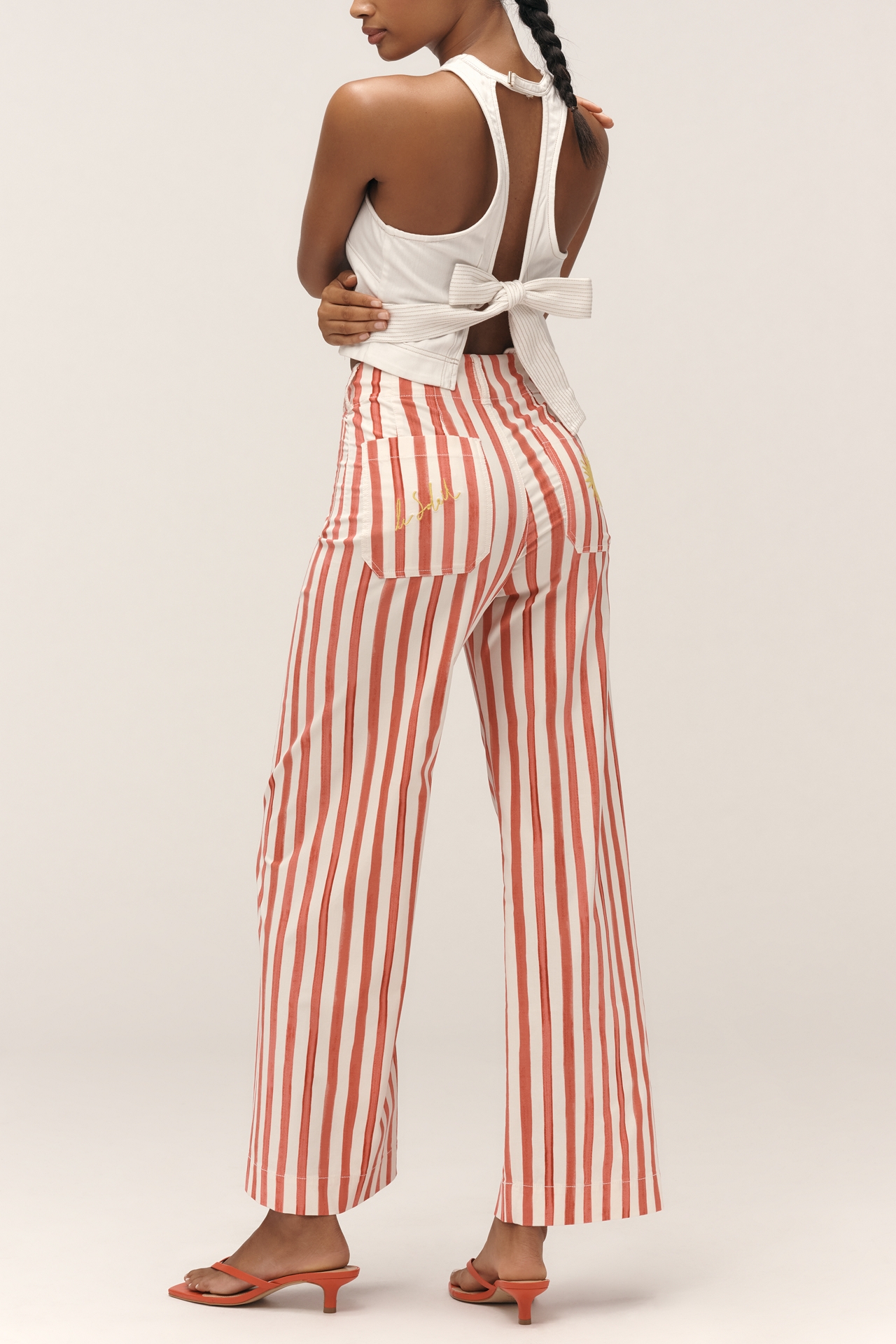 The Nephthys Illustrated! Colette Crop Wide-Leg Pants by Maeve