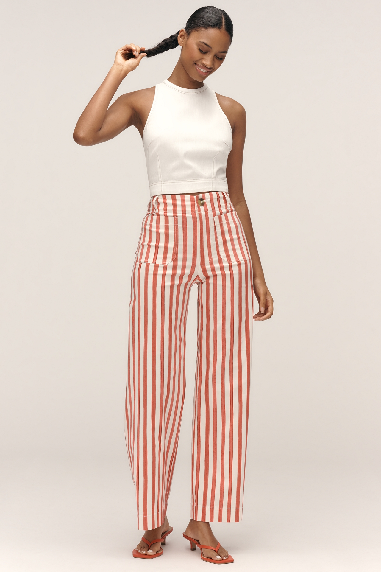 The Nephthys Illustrated! Colette Crop Wide-Leg Pants by Maeve