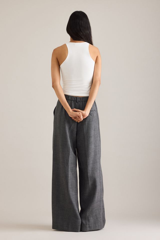 The Avery Houndstooth Pleated Wide-Leg Trousers by Maeve #2