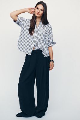 Avery Wide-Leg Pleated Trousers by Maeve