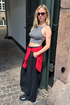 Avery Wide-Leg Pleated Trousers by Maeve