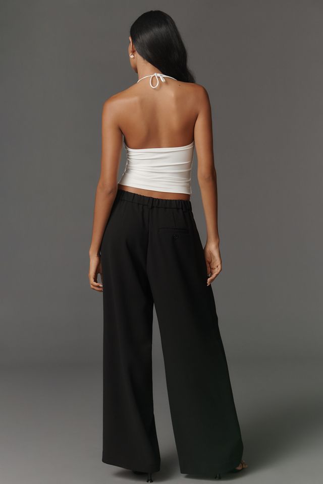 The Avery Wide-Leg Pleated Trousers by Maeve #3