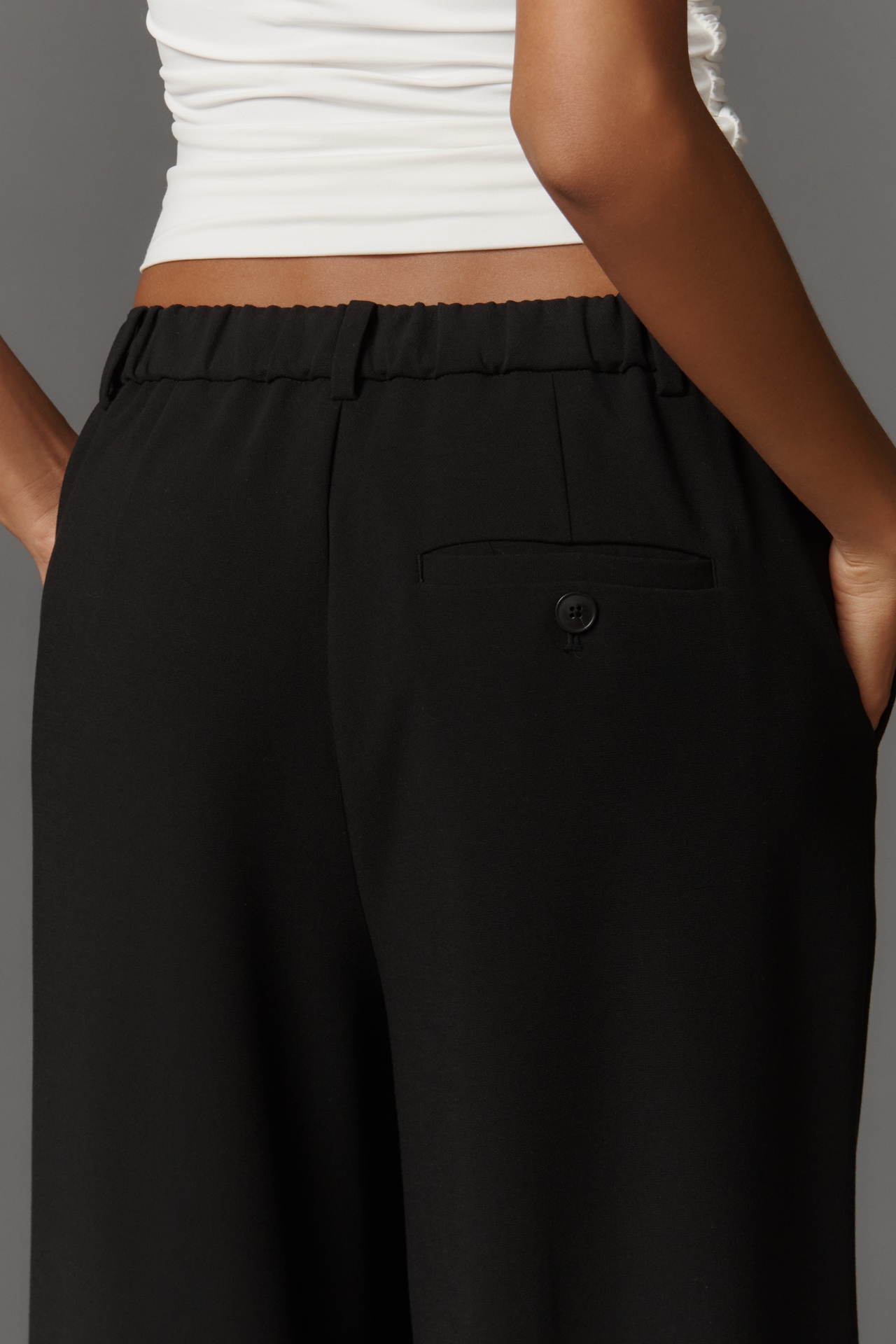 The Avery Wide-Leg Pleated Trousers by Maeve