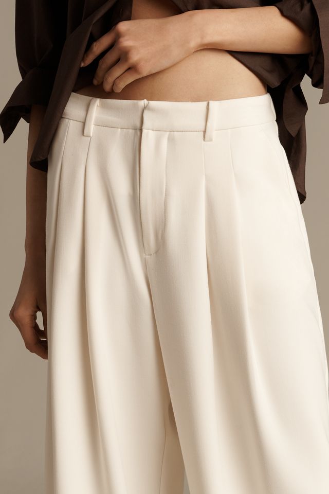 Avery Wide-Leg Pleated Trousers by Maeve #4