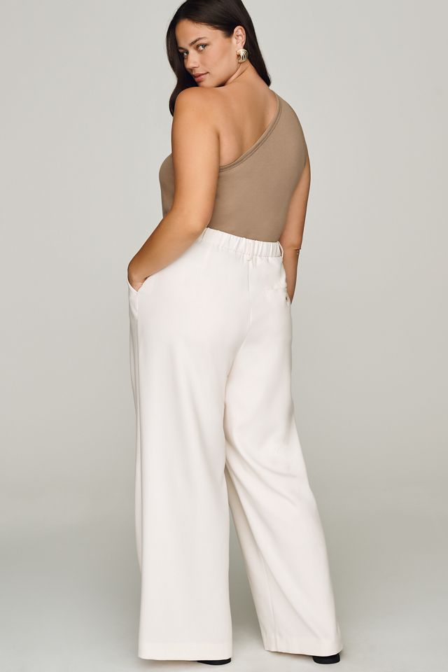 Avery Wide-Leg Pleated Trousers by Maeve #8