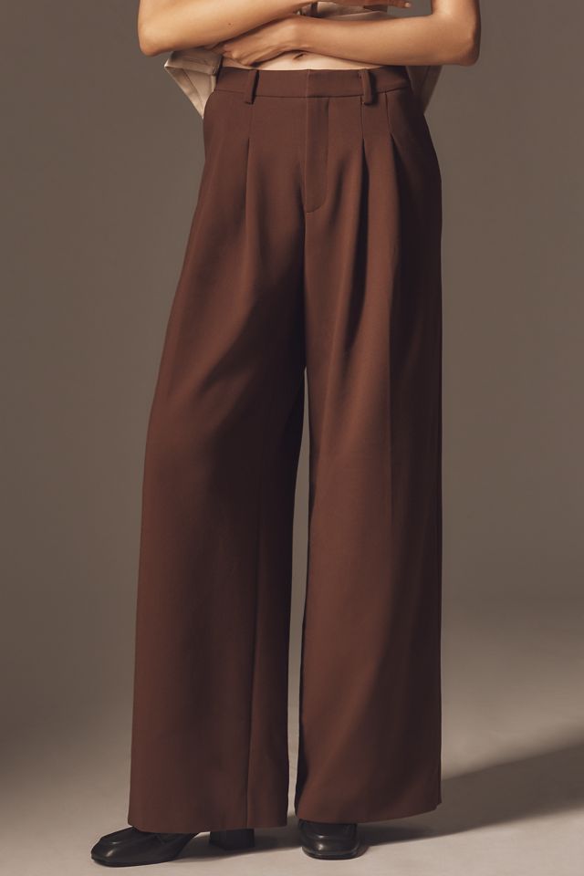 The Avery Wide-Leg Pleated Trousers by Maeve